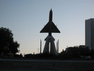 Monument of MIG-21 plane was built for 40th anniversary to the World War II